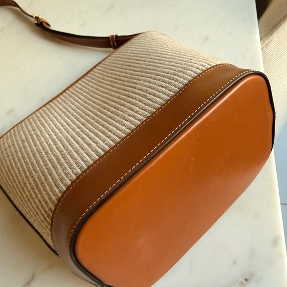 Celine Natural Woven Crossbody with Brown Leather Trim - Picture 3 of 6